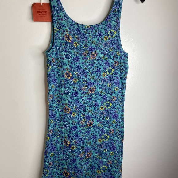 Mossimo Tank Top Blue Floral Large - Picture 2 of 5